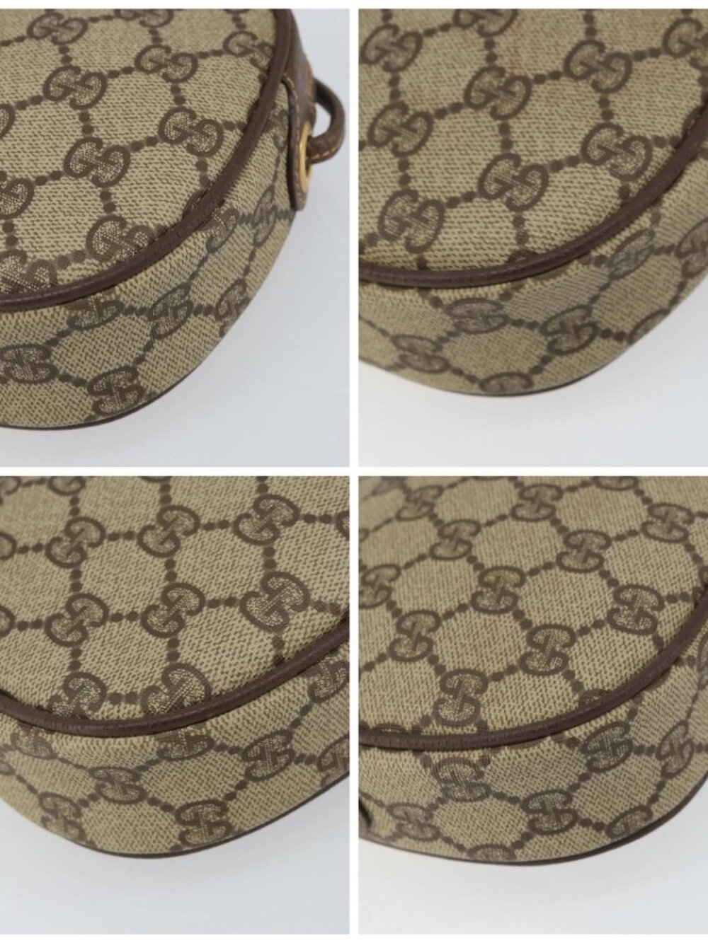 GUCCI GG Supreme Web Sherry Line Bag PVC Beige Gold 007 58 6112 1030 Auth 163653 - Picture 14 of 16